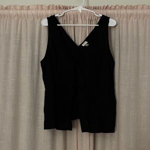 a new day Black V-Neck Tank Top